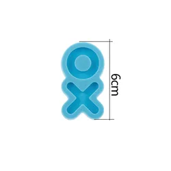 Compact Tic Tac Toe Silicone Casting Mold for DIY Resin Crafts and Jewelry Making (Bule OX 01)
