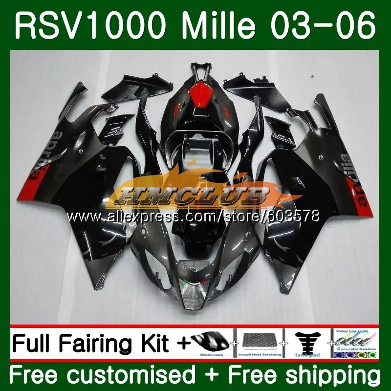 Набор для ухода за кожей Aprilia Mille RSV 1000 R RR 2003 2004 2005 2006 42CL образования легкой пены. 3 RSV1000RR RSV1000R 1000R RSV1000 03 04 05 06 обтекатель черного и серого цвета