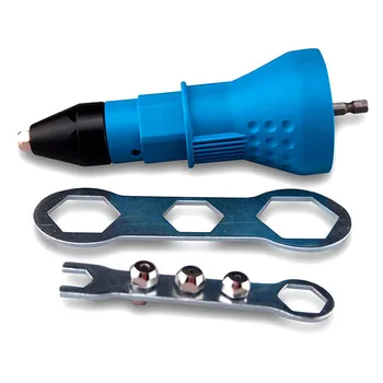 

FGHGF Electric Pull Rivet Gun Adapter Riveting Tool Cordless Drill Insert Nut For Blind 2.4 To 4.8mm Two color options