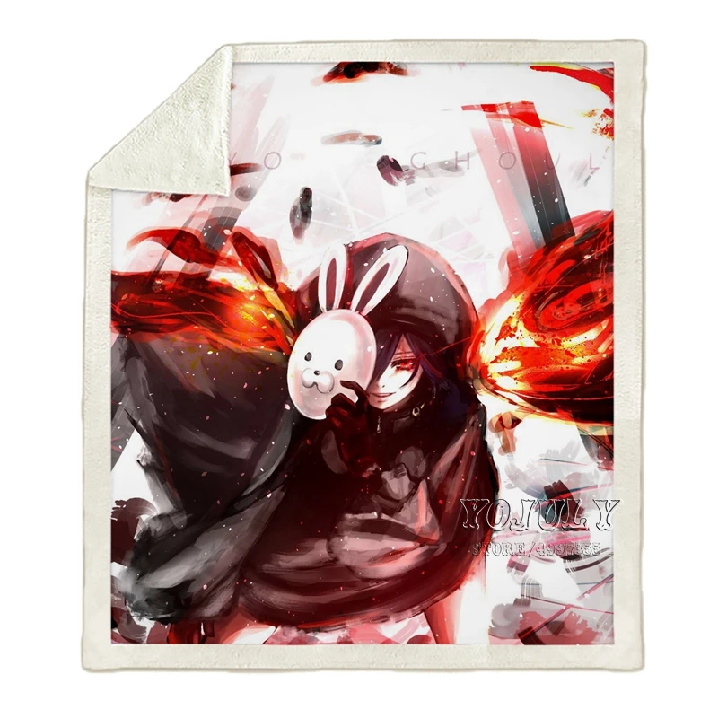 YOJULY одежда с надписью «Tokyo Ghoul Harajuku Пижама для детей и взрослых, Объёмный рисунок(3D-принт) одеяло диван Стёганое одеяло Дорожный Чехол постельного белья в стиле «хип-хоп» с рисунком из аниме фирменный магазин-аутлет K33