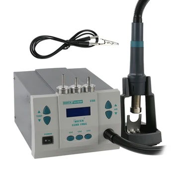 Buy QUICK 861DW 1000W Lead-Free Heat Gun Desoldering Station Digital Adjustable Hot Air Gun BGA Rework Station For Phone PCB Repair