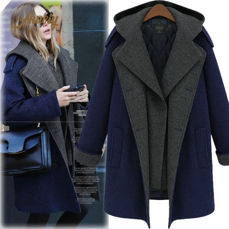 

Casual Long Coat Women 2019 Large Size M-5xl Loose Blend Winter Trench Coat Women Windproof Clothes Windbreaker Rompevientos