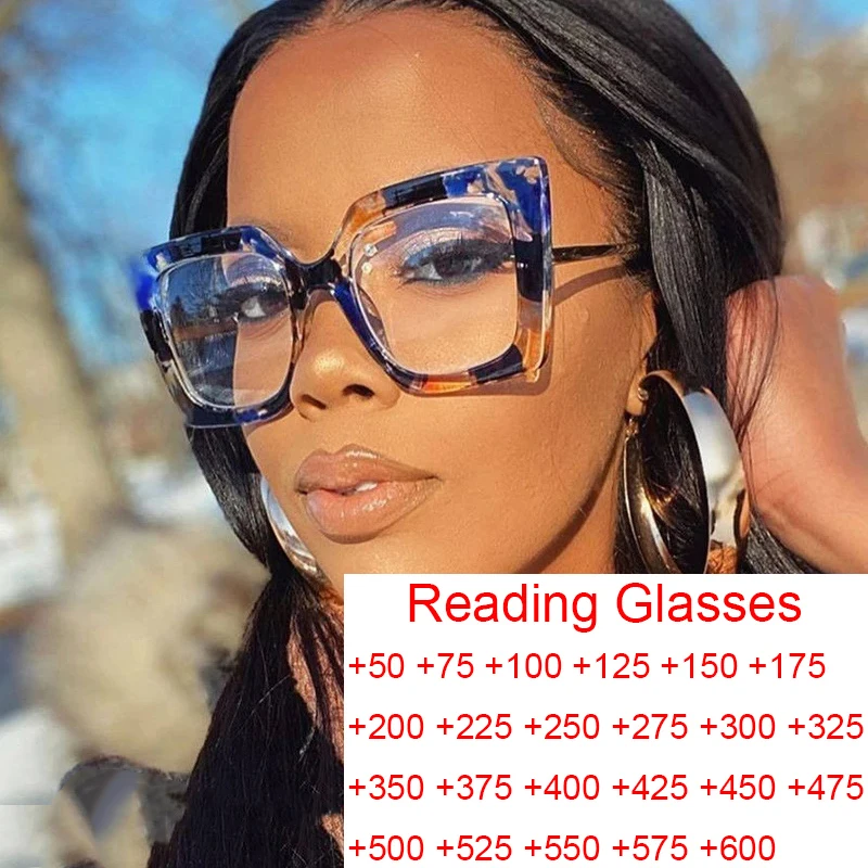 Gafas graduadas de lectura Vintage para mujer, lentes cuadradas con filtro para ordenador, para luz azul, Leesbril 0 a 600 _ - AliExpress Mobile
