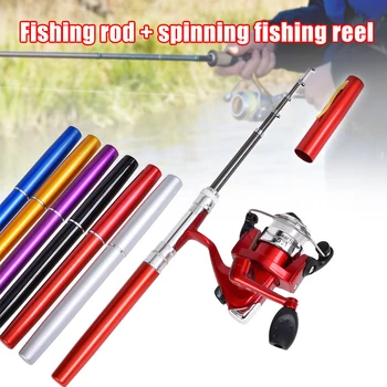 

Travel Telescopic Mini Portable Fishing Rod and Fishing Reel Set Sea Fishing Pole Kit XR-Hot