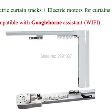 electric curtain tracks+ electric motors for curtains compatible with google home assistant(WIFI) 100-240V Smart Home Device
