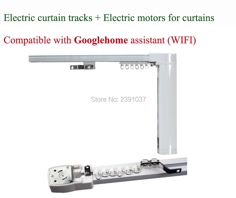 Электрический карниз для занавески + электродвигатели для штор Совместимость с google home assistant (wifi) 100-240 в устройство «умный дом»