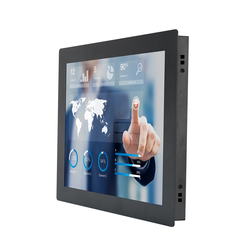 

multiple serial port options Full View 12.1 Inch 1024*768 Industrial Capacitive Lcd Touch Screen Monitor For Industrial Control