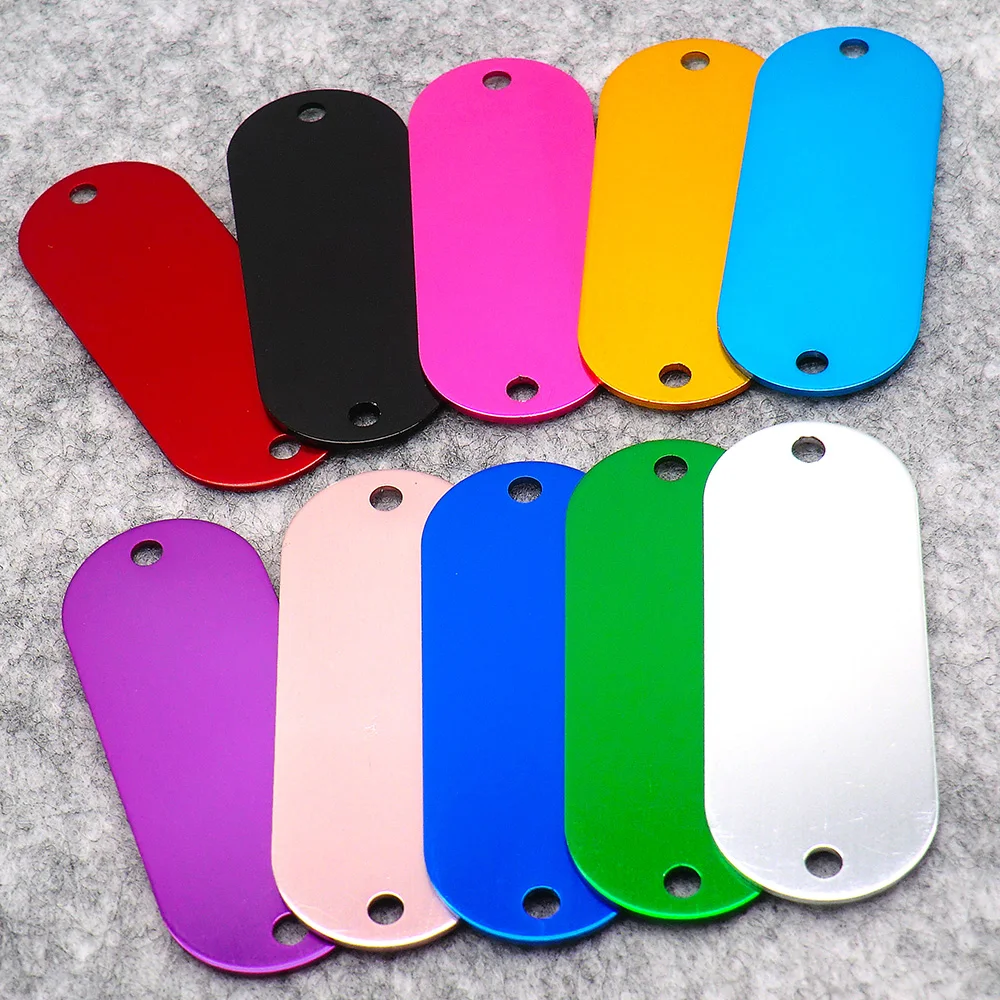 

Длинная овальная алюминиевая подвеска в виде кошачьего воротника с гравировкой на заказ, 20 шт., «сделай сам», подвеска с именем, ожерелье, щенок, Прямая поставка