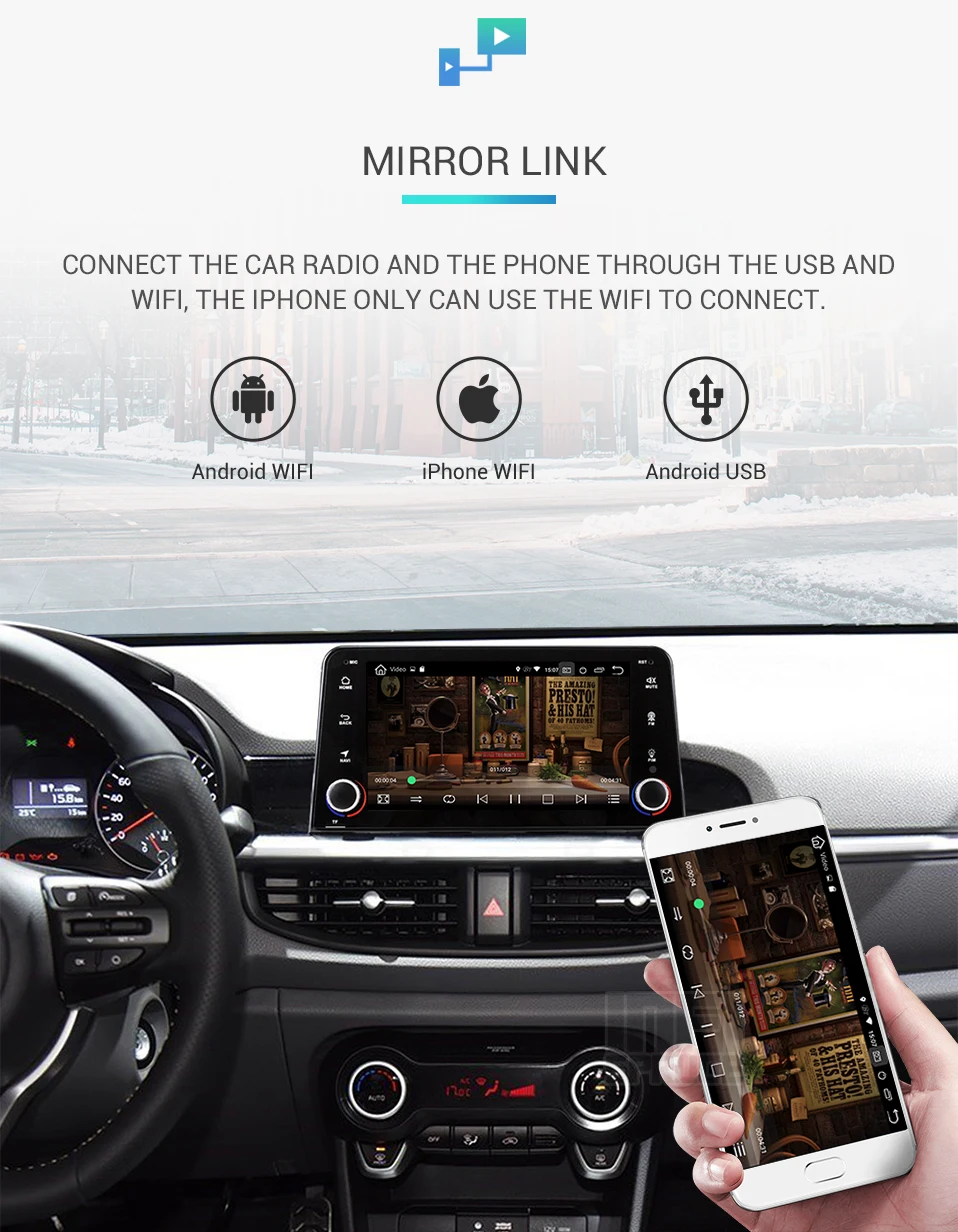 Android 9,0 4+ 32g автомобильный dvd для Kia Picanto gps навигация автомобильный dvd мультимедийный плеер Видео Радио плеер