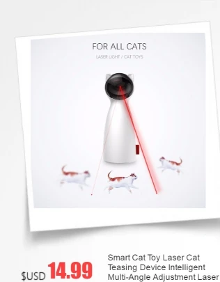 Умный электронный питомец игрушка для кошки автоматическое отслеживание препятствие колеса Перезаряжаемые Красочный светодиодный вспышка с электрическим приводом для кошек, палка
