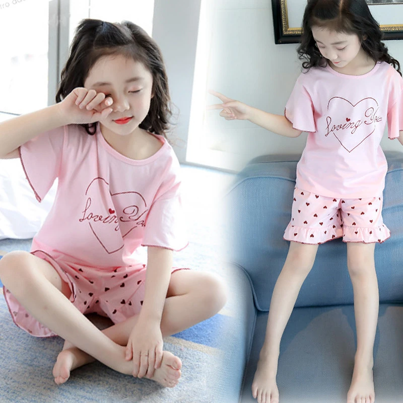 baby girl short sleeve pajamas