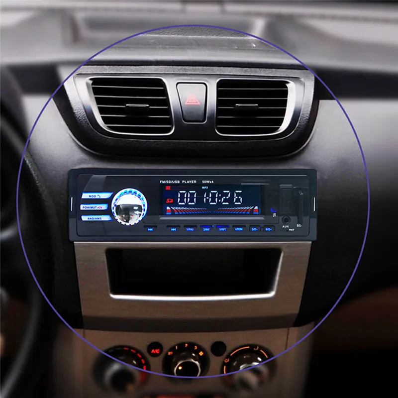 Автомобильный Bluetooth In Dash стерео аудио USB SD цифровой FM Aux Встроенный микрофон вход