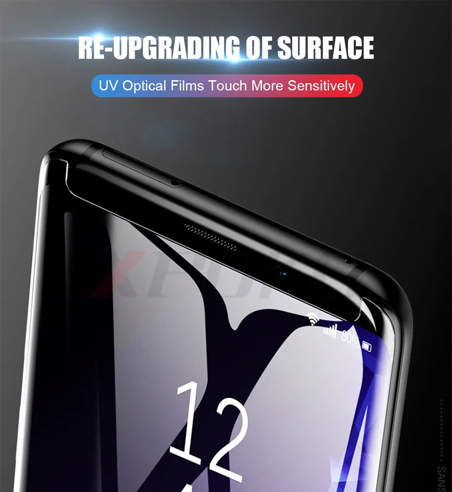 UV Tempered Glass For Samsung Galaxy Note 10 9 8 S10 S9 S8 S7 Edge 100D Full Liquid Glue Screen Protector Samsung S8 S9 S10 Plus