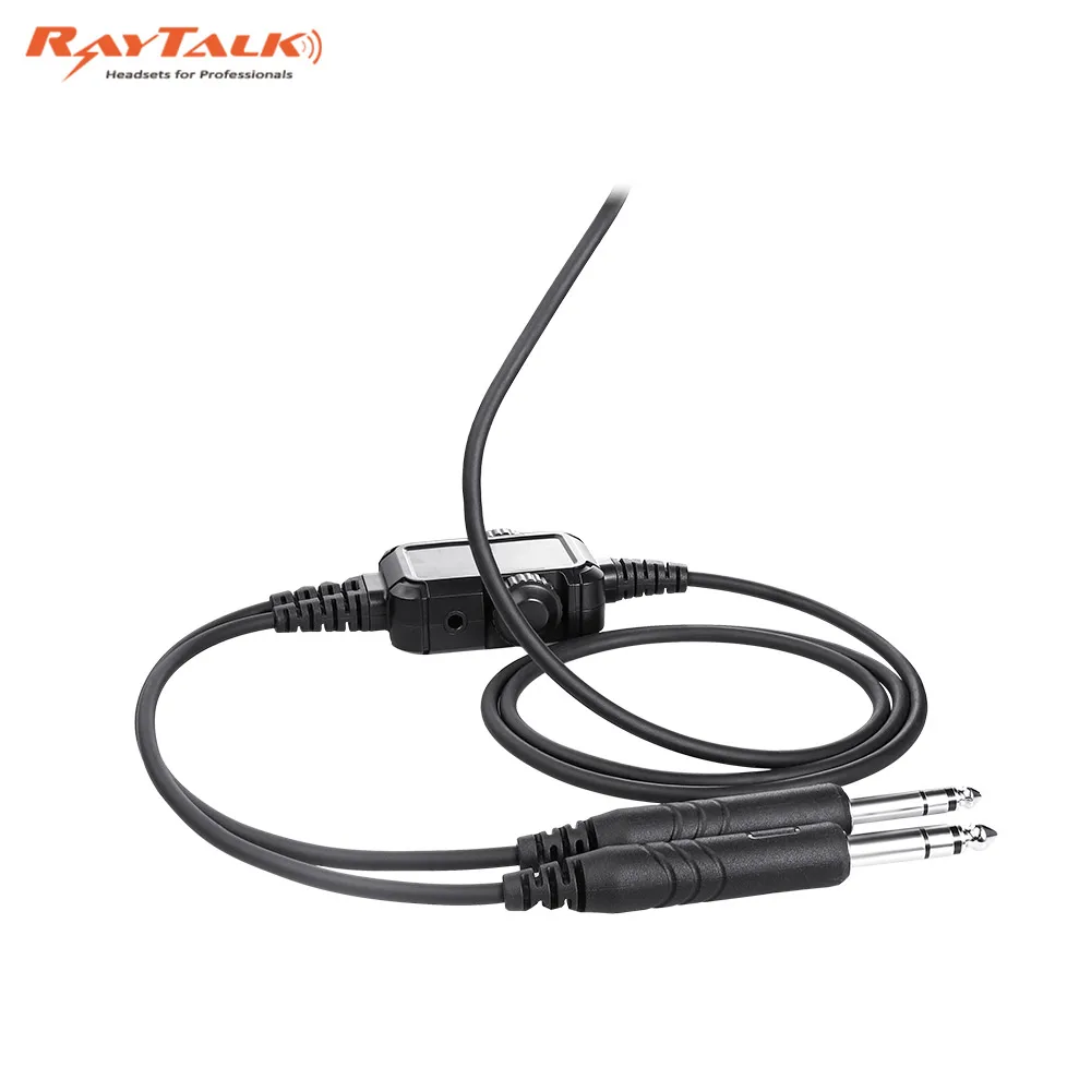 AviationHeadsetReplacementcableMonoStereoSwitchGAdualplugs3