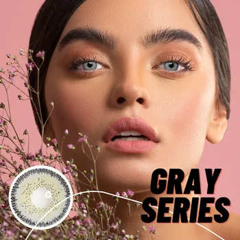 

2Pcs/pair Gray Series Color Contact Lenses Natural Cosmetic Eye Contacts Lens Colored Contact Lenses for eyes Makeup UYAAI