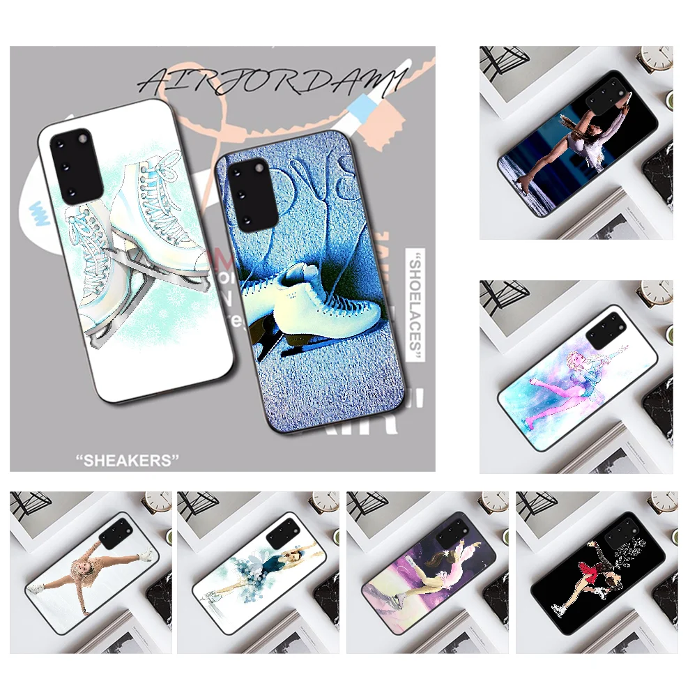 NBDRUICAI Фигурное катание черный ТПУ мягкий резиновый чехол для телефона Samsung S20 plus