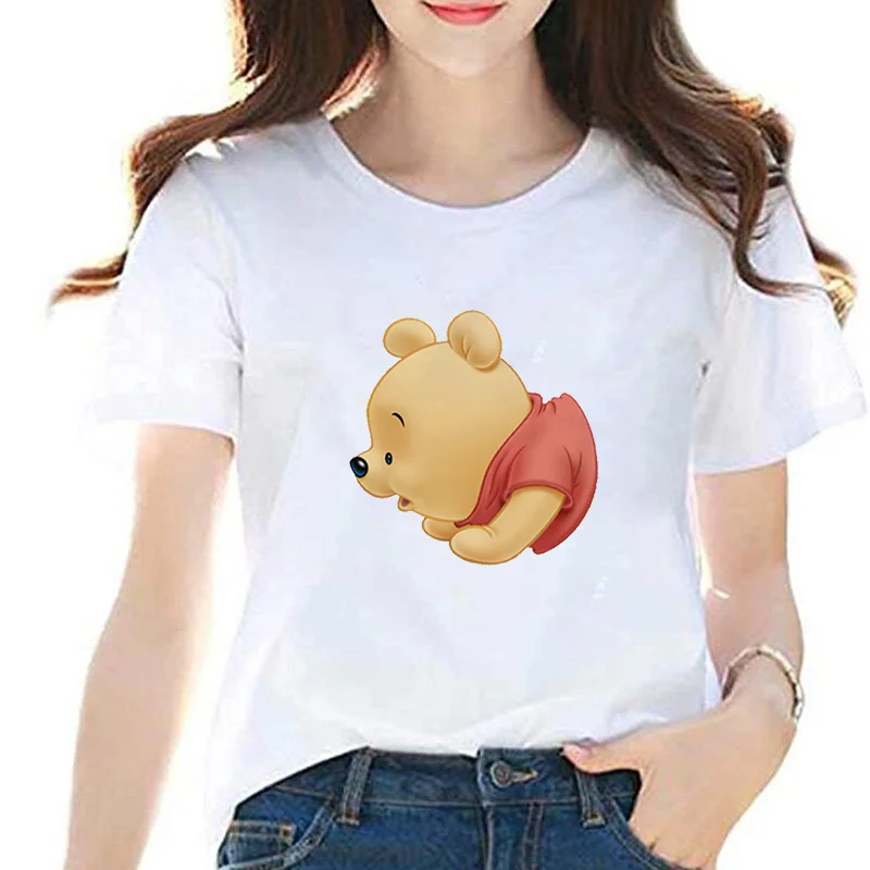 かわいい新夏薄型セクションtシャツ女性流行ディズニー漫画ティガーストリートレジャーoネック面白い女性tシャツトップス Tシャツ Aliexpress