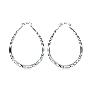 

New 925 Sterling Silver Earrings For Women Geometric Men Oval Cut Prismatic Ear Ring Stud Earring Fashion Korea Jewelry 2020 New