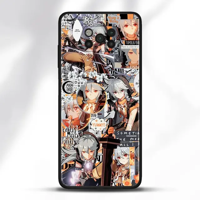 Case For Poco X3 NFC M3 Pro M3 F3 F1 Capa for Mi Note 10 Pro Lite Caso For Xiaomi CC9 Pro A3 A2 Lite Genshin Impact Anime B07