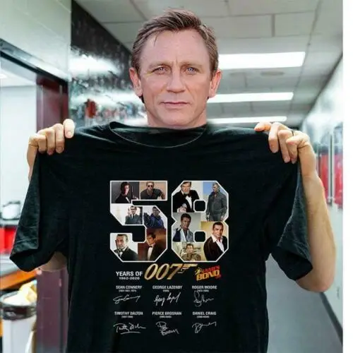 58 лет 007 Джеймс Бонд футболка юбилей | Мужская одежда