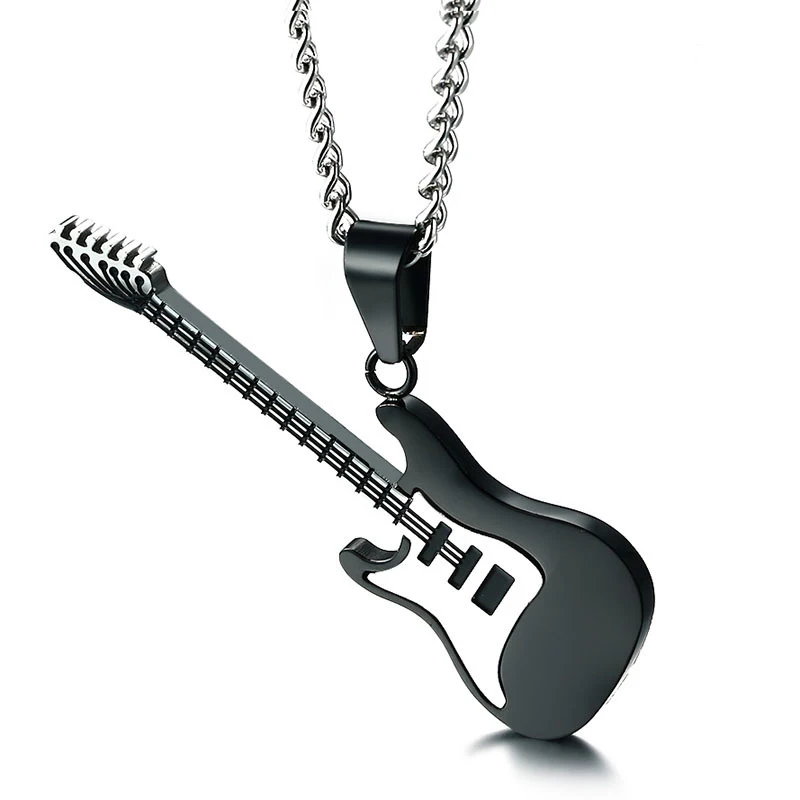 guitar necklace men chains pendant hip 