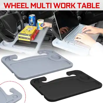 

Car Laptop Stand Notebook Desk Steering Wheel Tray Table Shelves Food Drink Holder Mount On Steering Wheel / Assistant Seat