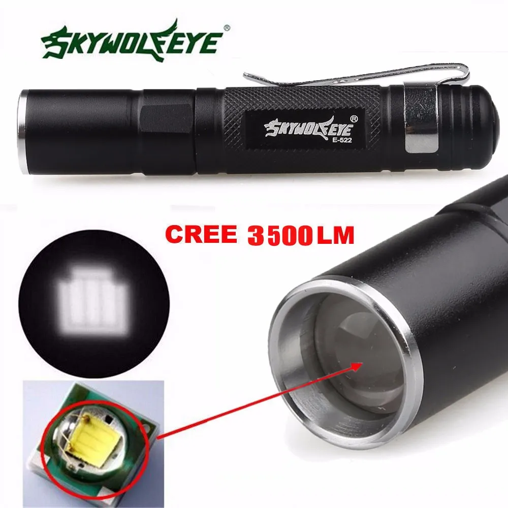 Flash Deal Super Mini 3000lm Zoomable Cree Q5 Led Flashlight 3 Mode Torch Super Bright Light Lamp Outdoor Bicycle Accessories #N 2