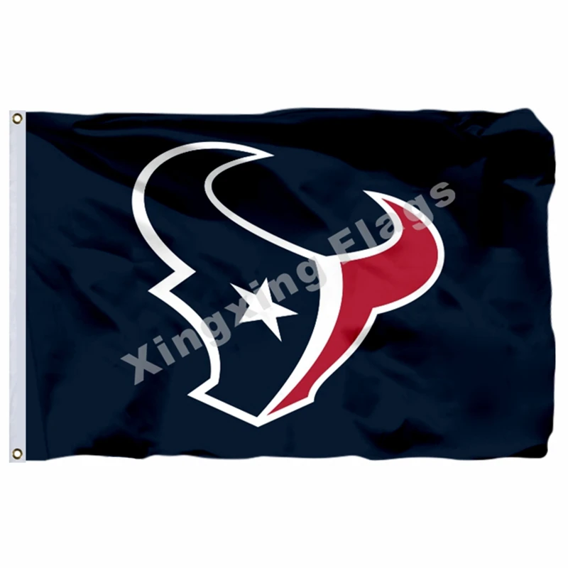 Хьюстон Тексанс флаг колонны 3ft X 5ft полиэстер Хьюстон баннер с символикой «Texans» Летающий Размер № 4 90X150 см пользовательский флаг - Цвет: B1