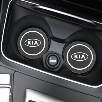 

2pcs Car Auto Water Cup Slot Non-Slip Mat Accessories For KIA sportage ceed kia sorento Accessories 2017 2018 Car Accessories