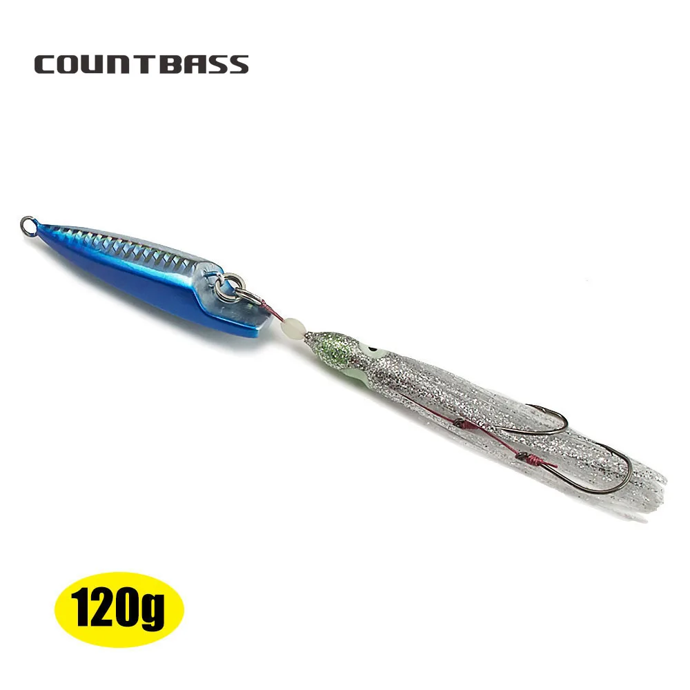 Countbass Inchiku Jigs 120 g 4,3 Unzen mit Octoups Assist Hook, Squid Jigging, Saltwater Bottom Ship Snapper Angelköder