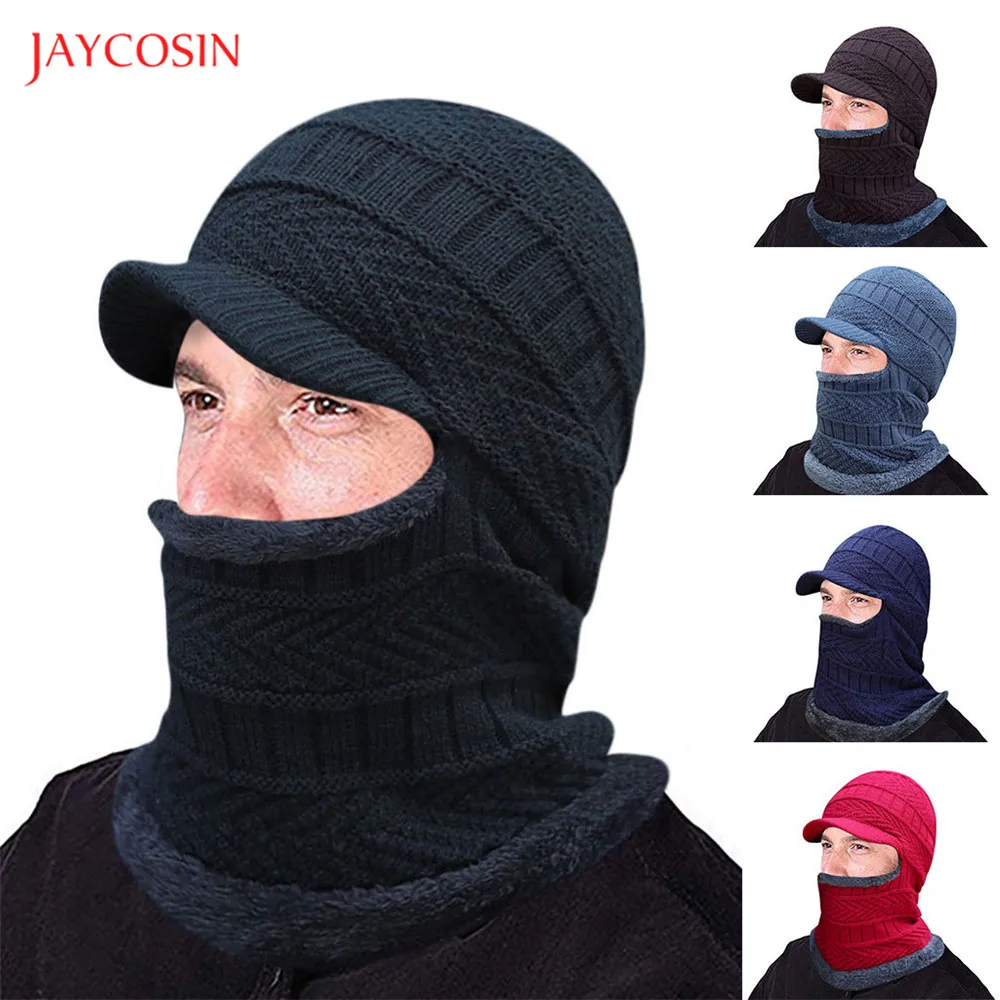 Joycosin зимняя мужская и женская теплая вязаная шапка Повседневная утолщенная