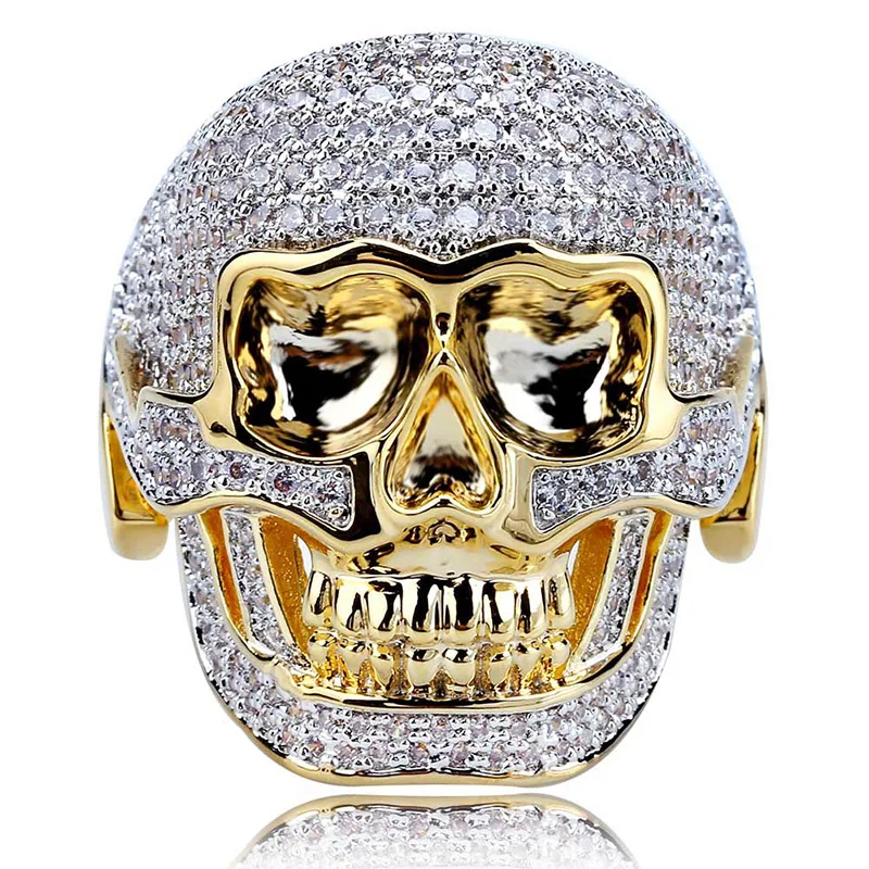 Punk-Hip-hop-Golden-Jewelry-Cold-Skull-Rings-For-Men-New-Arrival-Crystal-CZ-Ring-Men (3)