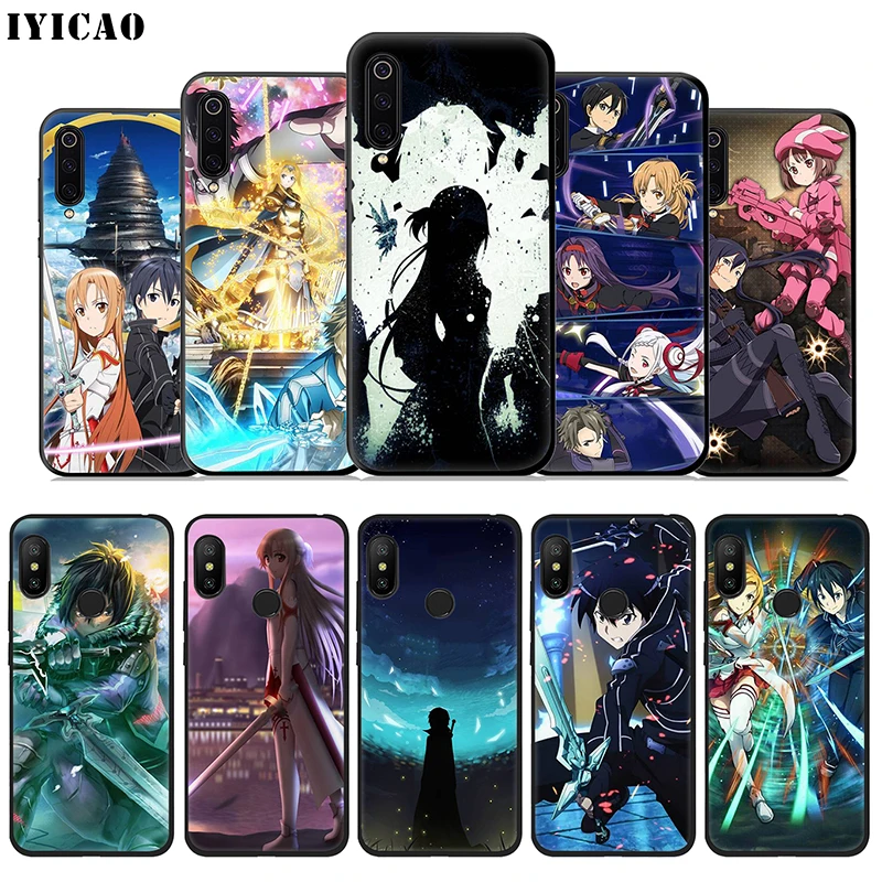 Мягкий чехол IYICAO Sword Art Online для Xiaomi Mi A3 A2 A1 10 9T CC9E CC9 9 8 6 Se Lite F1 5X 6X MiA1 MiA2 MiA3 |