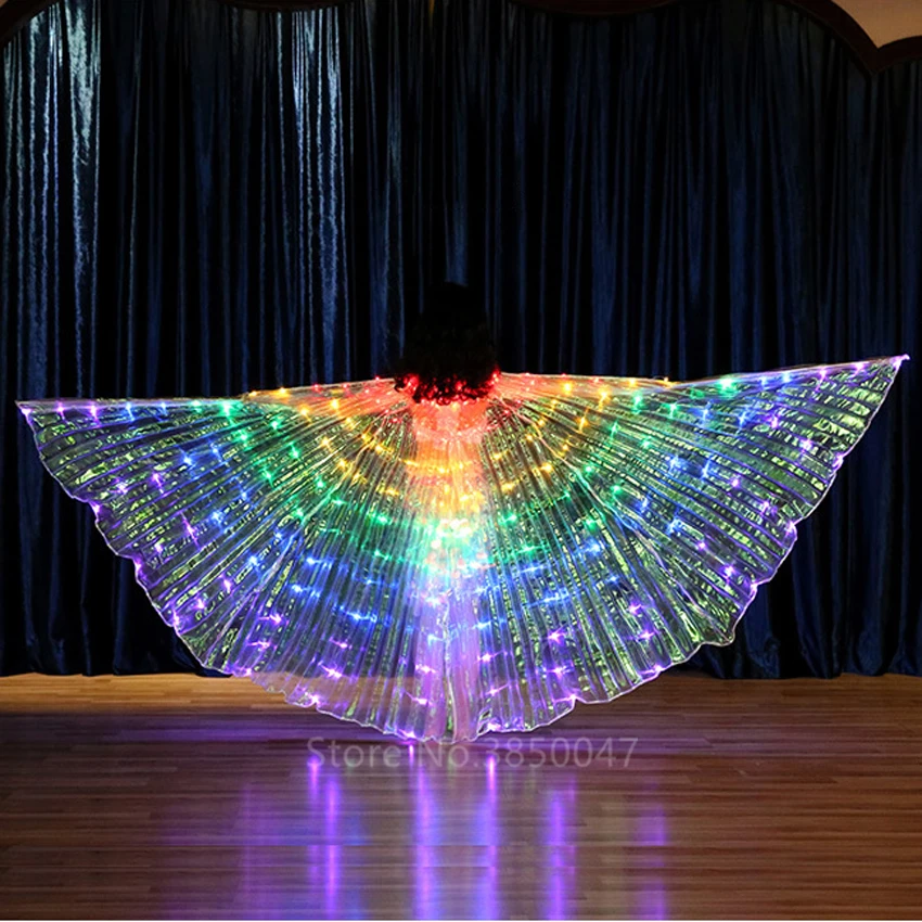 Костюм для танцев на Хэллоуин флуоресцентная бабочка LED крылья одежда танца