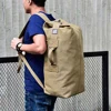 Fashion Outdoor Travel Luggage Army Bag Portable Men Solid Color Canvas Backpack Large Capacity Sport Rucksack Multifunction Men ► Photo 2/6