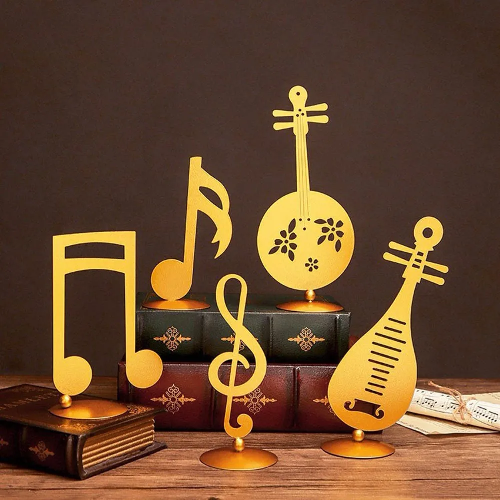 Мини-фигурка в виде музыкальной ноты роскошный золотой инструмент лют