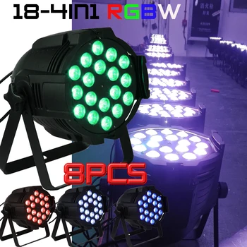 

HIGH QUALITY par can light DMX PAR64 LIGHT 4in1 RGBW 18 Led Par Cans Lighting Dmx Stage Lights wedding decoration backdrop
