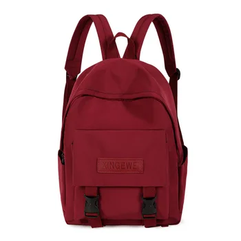 

Solid Color School Bags Casual Women Backpack Shoulder Bag Fashion School Bags for Teenager Girl Mochilas Female Backpack