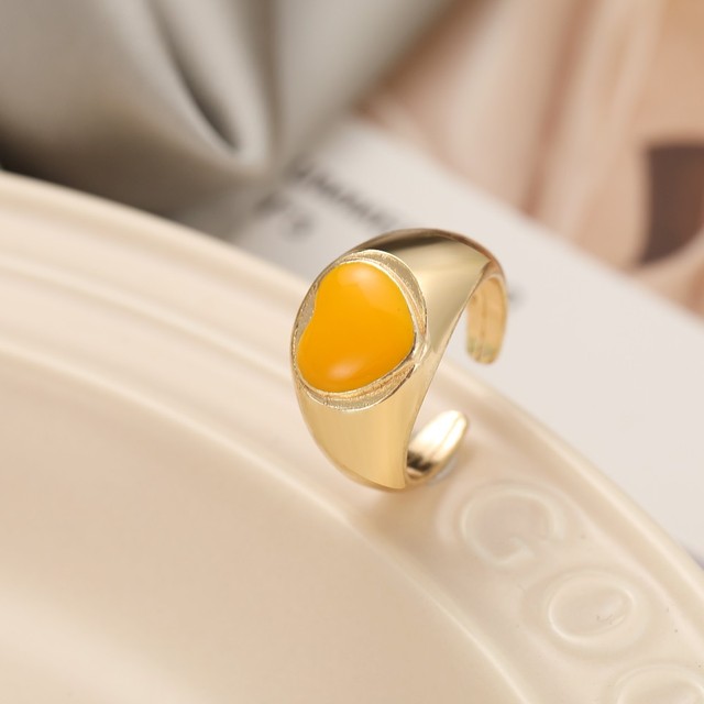 Gal Ring Alien Flower Queen Rings Namel Thick Ring Size Luxury Spring Fine Lucky Jewelry Heart Clouds Rings for Women Gift