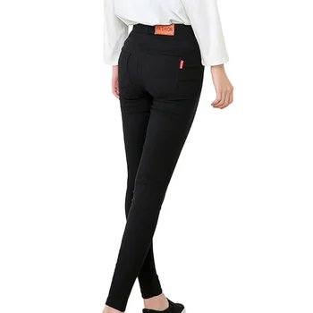 

New Women's Slim Leggings Skinny High Waist Jeans Woman Blue Denim Pencil Pants Stretch Waist Women Jeans Pants