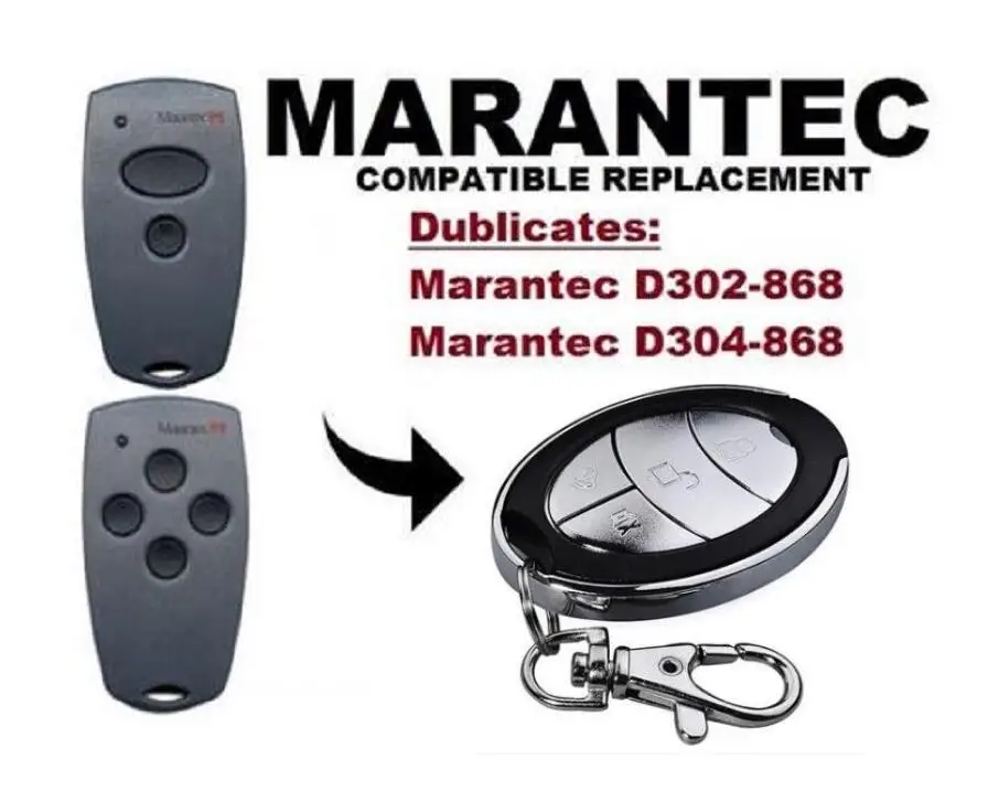 

1pcs For Marantec Garage Transmitter Fixed Code Remote Control D302 D304 433MHz 868MHz free shipping
