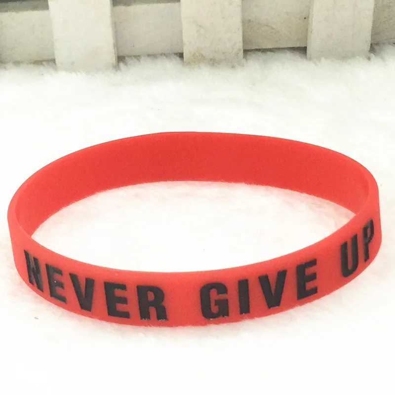 Мотивационный браслет "дорога к мечте" "Never Give Up" эластичные, силиконовые, резиновые вдохновляющие браслеты Wirstband аксессуары подарок