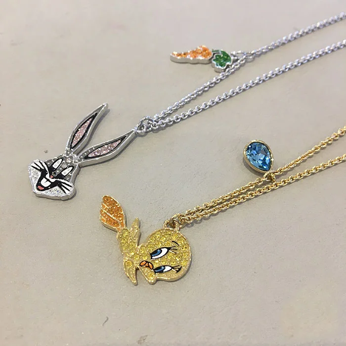 Высокое качество, оригинальное ожерелье SWA 5487626 LOONEY ttes, милый мультяшный кролик, модное, индивидуальное, DIY ожерелье, женское ювелирное изделие, подарок