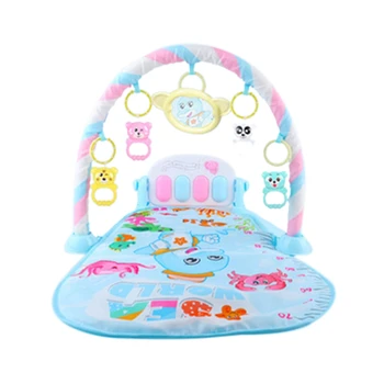

Baby Play Mat Baby Gym Toys Gaming Carpet 0-12 Months Soft Lighting Rattles Music Mat Infant Crawling Activity Mat Toys Blue