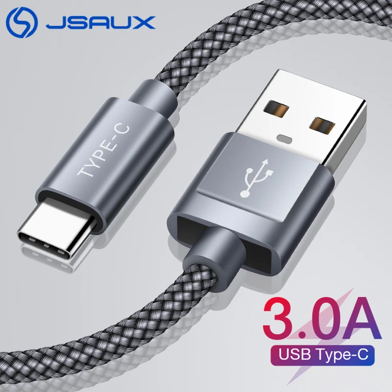 Кабель USB Type C JSAUX для Xiaomi Redmi Note 7 кабель быстрой зарядки и передачи данных Samsung Galaxy