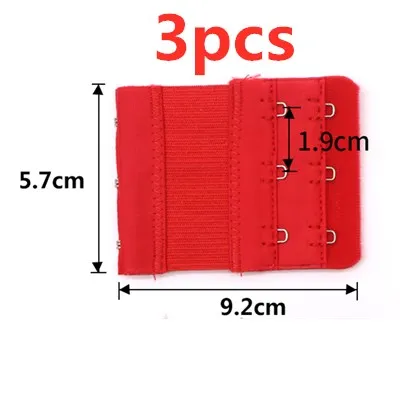 3pcs 3/4/5 шт. бюстгальтеры Для женщин нижнее белье бюстгальтер наращивание ремень Аксессуары для нижнего белья 2 ряда 3 крючка с застежкой на спине бюстгальтеры - Цвет: 3pcs