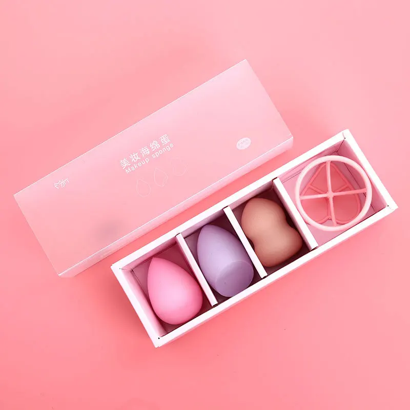 3+ 1 мини-набор губка-тыква для смузи, губка для сухого и влажного макияжа, инструменты для красоты, набор яиц для массажа