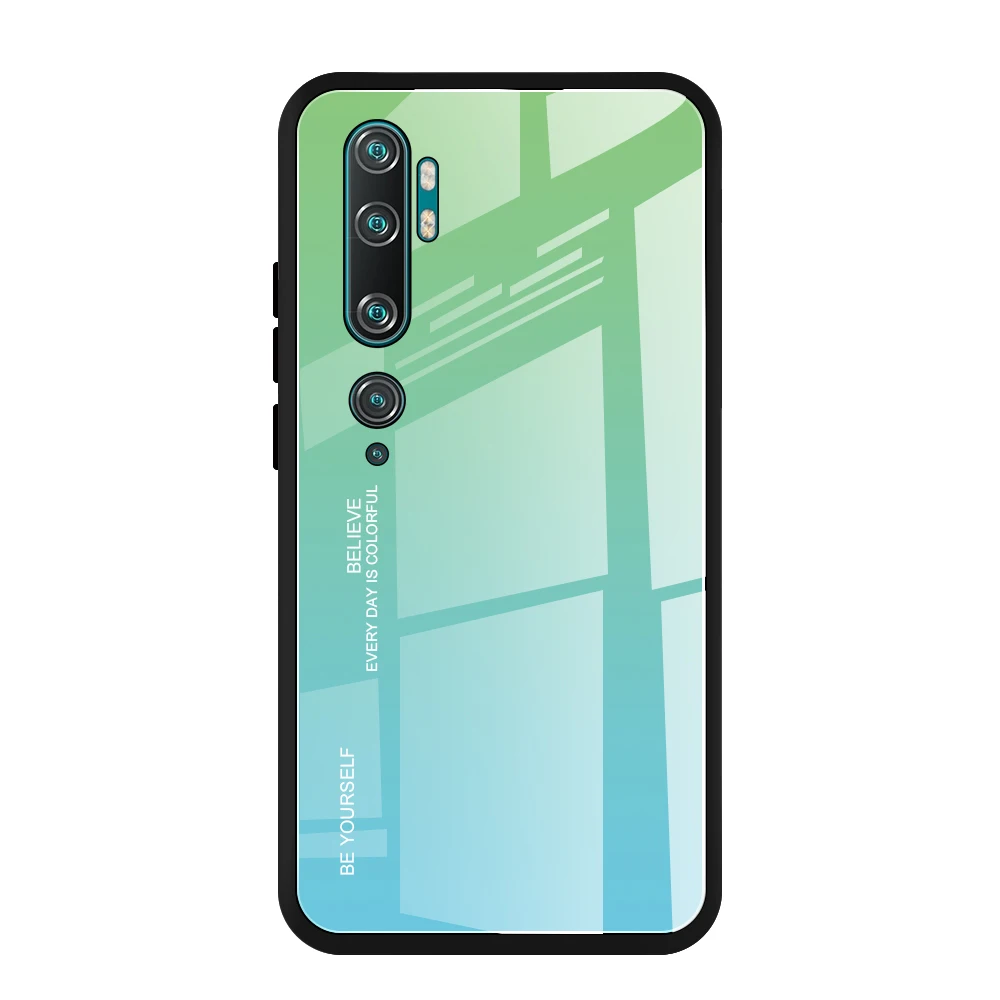 06 Градиентный чехол из закаленного стекла для Xiaomi Mi CC9 Pro, корпус для Xiaomi Mi Note 10 Pro, чехол для телефона s, защитный чехол - Цвет: 06