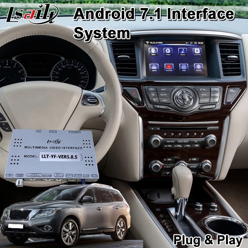 

Android 7.1 Car GPS Navigation for Nissan Pathfinder 2018-2019 year , Multimedia Video Interface for upgrade original car screen