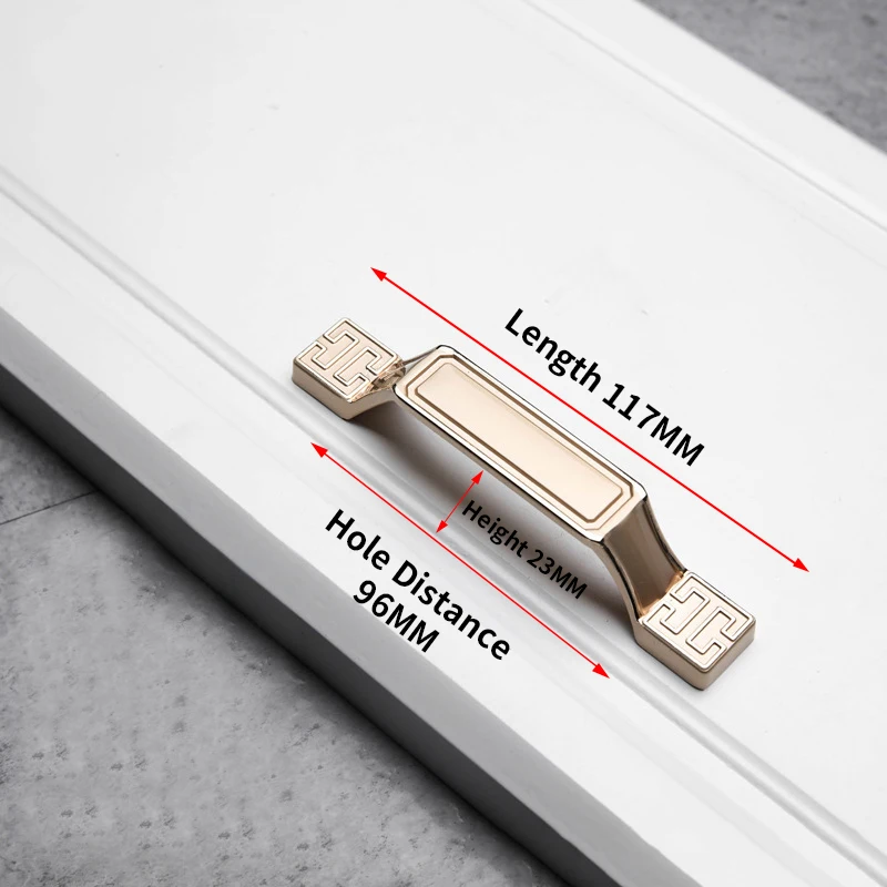 Handle-66776-96 NAIERDI Европейский шкаф ручки Золото, цинк сплав кухонный шкаф ручки для выдвижных ящиков оборудование для обработки мебели - Цвет: Handle-66776-96